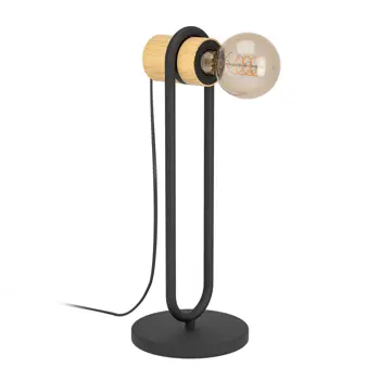 STOLNA LAMPA 1x E27 CRNA/BOJA DRVETA CHIEVELEY