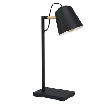 STOLNA LAMPA 1xE27 CRNO/SMEĐA LACEY