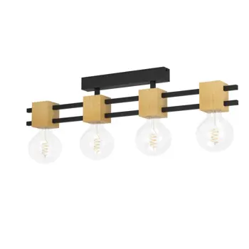 STROPNA LAMPA 4xE27 D-855, CRNO/SMEĐA LEVANTARA