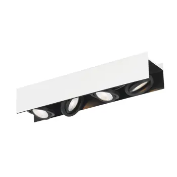 STROPNA LAMPA 4xLED 4X5,4W, 2040 lm, ALUMINIJ/BIJELA VIDAGO