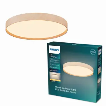STYLIQUE PHILIPS LED stropna svjetiljka okrugla 24W 27K drvo