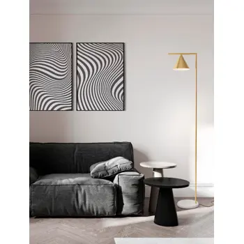 SWAY STAJAĆA LAMPA E27 /IP20/MESING & BIJELA