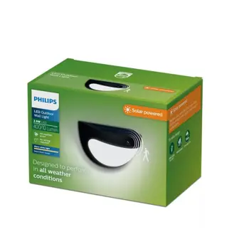 Swyn VANJSKA ZIDNA SOLARNA LED SVJETILJKA 3.8W 2700K CRNA