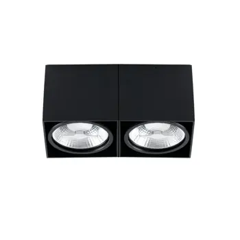 TECTO BLACK CEILING LAMP 2 X AR111 50W