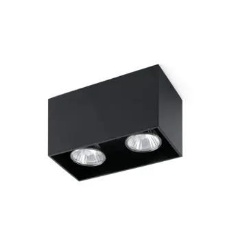 TECTO BLACK CEILING LAMP 2 X GU10