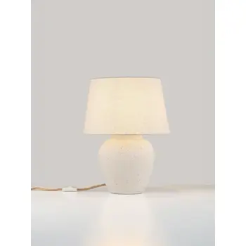 TERO Stolna svjetiljka Grlo E27 1x12 W IP20 Bijela