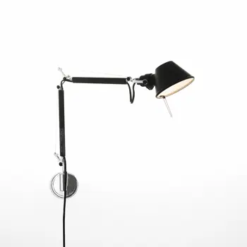 TOLOMEO MICRO ZIDNA LAMPA S NOSAČEM KOMPLET CRNA E14 A010930 + A025150