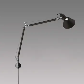 TOLOMEO ZIDNA SVJETILJKA S NOSAČEM 1xE27/230V CRNA A004430 + A025150