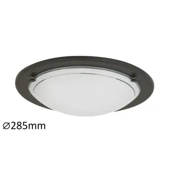 UFO STROPNA SVJETILJKA E27 1X MAX 60/CRNA/IP20