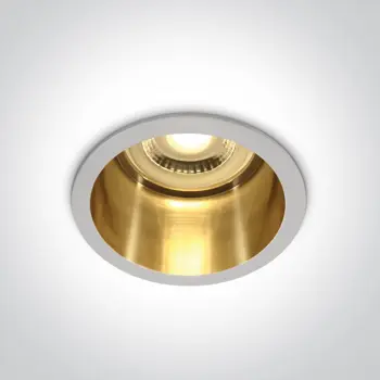 UGRADBENA SVJETILJKA 1×GU10/50W/240V  MR16 BIJELA/ZLATO