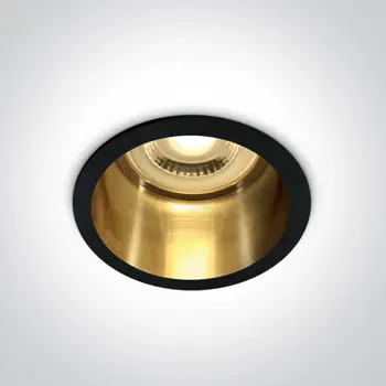 UGRADBENA SVJETILJKA 1×GU10/50W/240V  MR16 CRNA/ZLATO