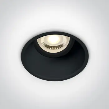 UGRADBENA SVJETILJKA 1×GU10/50W/MR16 SEMI TRIMLESS IP20 CRNA