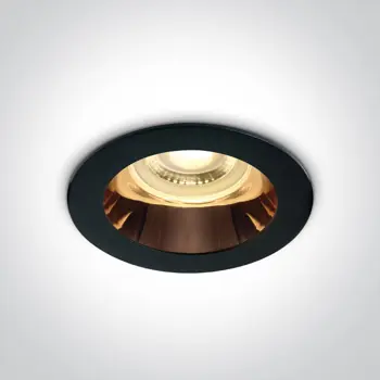 UGRADBENA SVJETILJKA 1×GU10/MAX.10W/MR16//240V IP20 CRNA/BAKAR