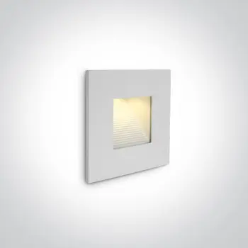 UGRADBENA ZIDNA SVJETILJKA LED 1W/80lM/3000K/IP44/85x85mm/BIJELA