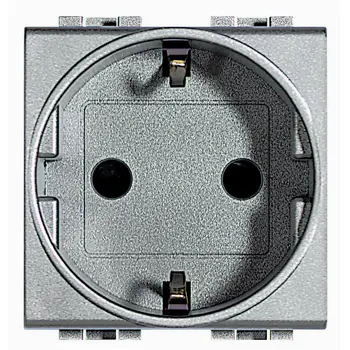 UTIČNICA 2M ŠUKO 2P+E 10/16A SREBRNA