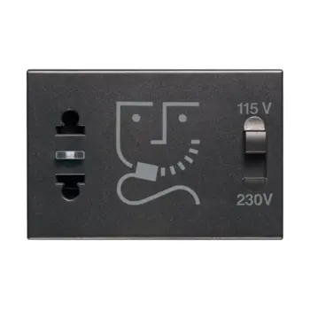 UTIČNICA ZA BRIJAĆI APARAT 2P/115V/250V 3M CRNA