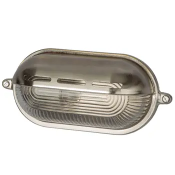 VANJSKA OVALNA ZIDNA LAMPA/MAX 60W/E27/BRUŠENI KROM+SHADE