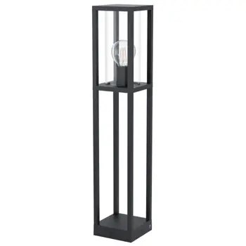 VANJSKA STAJAĆA LAMPA 1xE27 40W, V-795, IP44, LIJEVANI ALUMINIJ/STAKLO/CRNO CASC