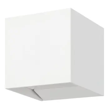 VANJSKA ZIDNA LAMPA 2xLED 2X2,8W, 100X100 KOCKA BIJELA CALPINO 3