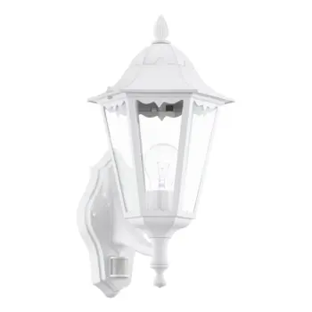 VANJSKA ZIDNA LAMPA 1xE27 SENZOR, BIJELA NAVEDO
