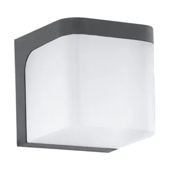 VANJSKA ZIDNA LAMPA 1xLED 6W, ALU GUS/CRNA JORBA