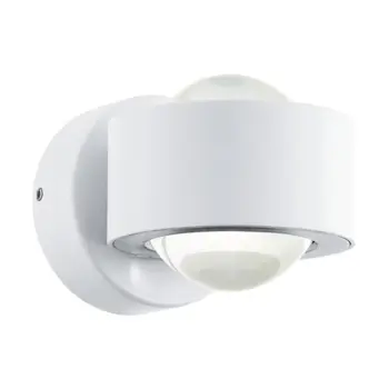 VANJSKA ZIDNA LAMPA 2xLED 3W, 900lm, IP44, LIJEVANI ALUMINIJ/BIJELO/ STAKLO TREV