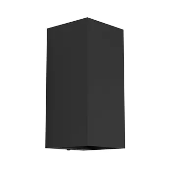 VANJSKA ZIDNA LAMPA 2xLED GU10, 2X2,8W,IP44, CRNA EREMITANA