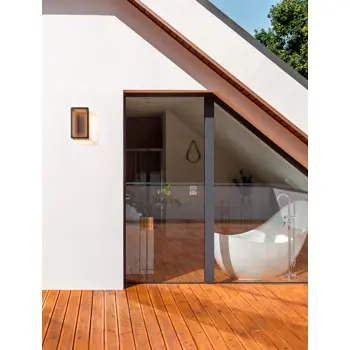 VEL ZIDNA LAMPA LED 3000K 244lm  IP65 CRNA