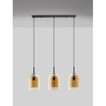 VELOR VISILICA E27 /IP20/CRNA & CHAMPAGNE