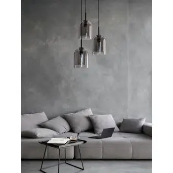 VELOR VISILICA E27 /IP20/CRNA & SMOKY