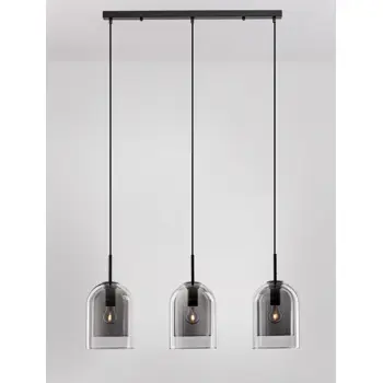 VELOR VISILICA E27 /IP20/CRNA & SMOKY