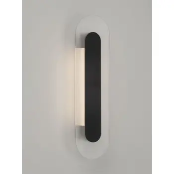 VETRIO ZIDNA LED SVJETILJKA CRNA/STAKLO 12W IP20 3000K
