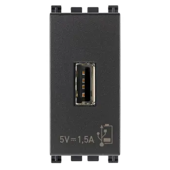 VIMAR ARKÉ USB PRIKLJUČNICA 5V 1.5A 1M ANTRACIT