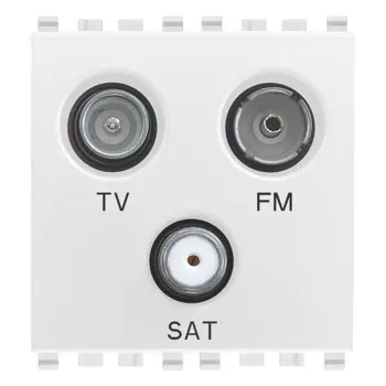 VIMAR EIKON TV-FM-SAT JEDNOS.3 IZLAZA 2M TV/SAT BIJELI