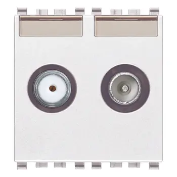 VIMAR EIKON TV-RD-SAT JEDNOS.2 IZLAZA 2M TV/SAT BIJELI
