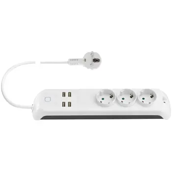 VIMAR MULTI PRIKLJ. 16A 3ŠUKO+4USB+PR.+WI FI 1.5M/3X1.5 JEDNOPOLNI USB-A BIJELI