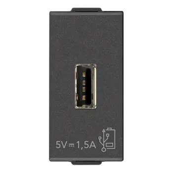 VIMAR NEVE UP USB PRIKLJUČNICA 5V 1.5A 1MJ KARBON