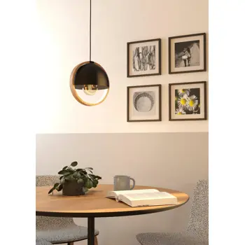 VISILICA 1xE27 CRNA/DRVO SMEĐE CALLOW