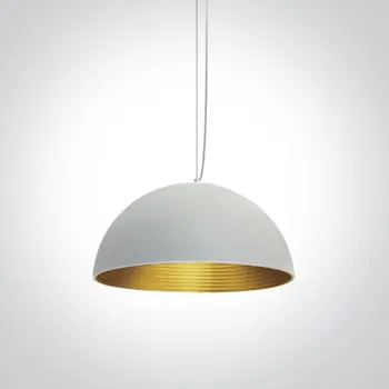 VISILICA BIJELA E27 BRASS REFLEKTOR FI60