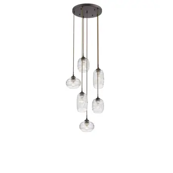 LUSTER DEVON E27 6X40W SMEĐI  METAL