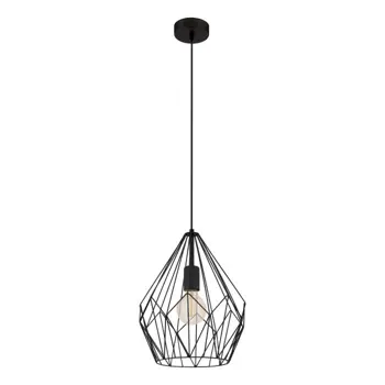 VISILICA 1xE27 CRNA CARLTON