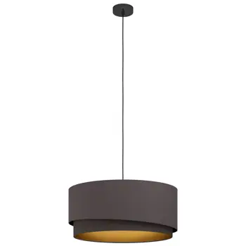 VISILICA 1xE27 P-560, CRNA/MESING/KAPUČINO MANDERLINE