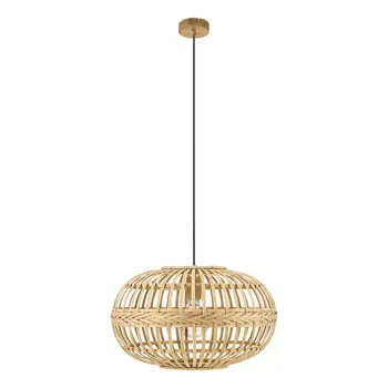 VISILICA 1xE27 PLETENA, DRVO/SMEĐA AMSFIELD