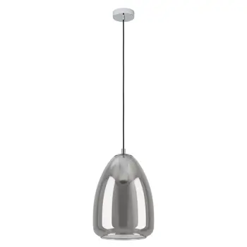 VISILICA 1xE27 PROM 300, KROM/CRNO PROZIRNO ALOBRASE