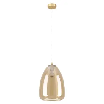 VISILICA 1xE27 PROM 300, MESING/AMBER STAKLO ALOBRASE