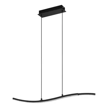 VISILICA 1xLED 21,5W, CRNA/PROZIRNO STAKLO LEJIAS