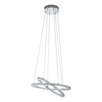 VISILICA 2xLED 29,6W, PROM 550, KROM/KRISTAL VARRAZO