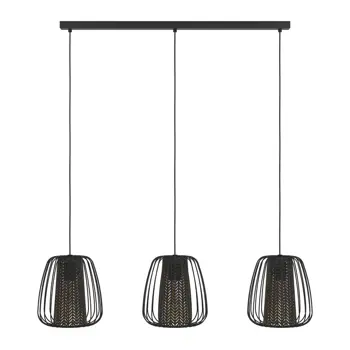 VISILICA 3xE27 D-995, CRNA/TEKSTIL CRNO ZLATNA CURASAO