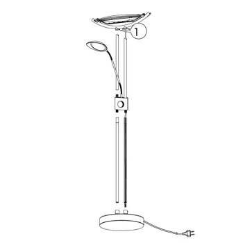 VISILICA 3xLED 3X5W, KROM/STAKLO PROZIRNO MONTEFIO 1