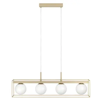 VISILICA 4xE14, ŠAMPANJ/OPAL-MAT BIJELA VALLASPRA